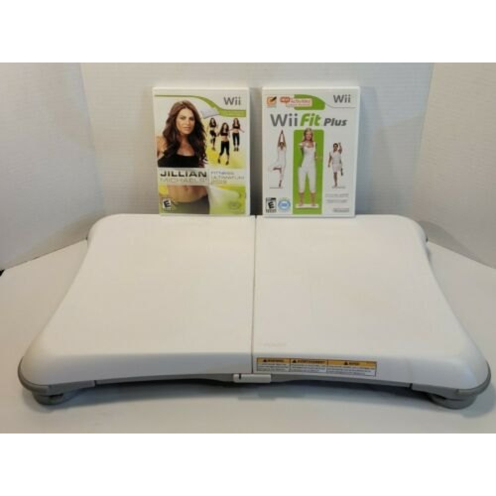 Nintendo Wii Balance Board With Wii Fit Plus & Jullian Michaels Bundle Lot